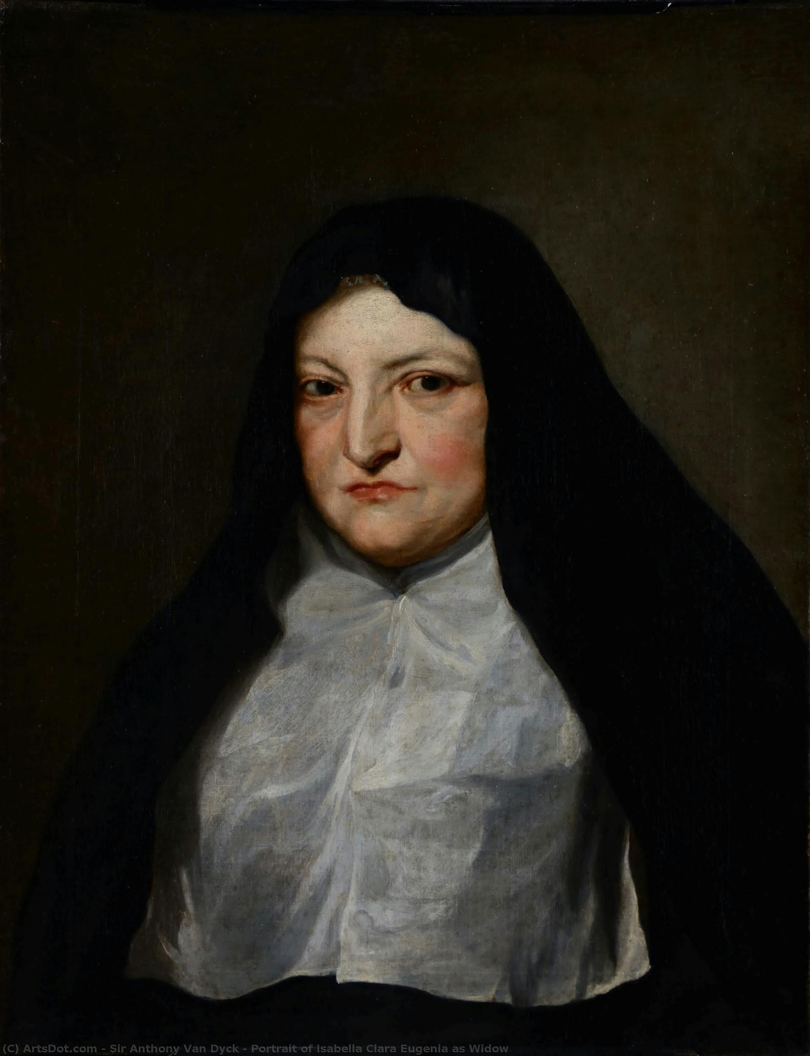 Portrait Of Isabella Clara Eugenia As Widow — Sir Anthony Van Dyck