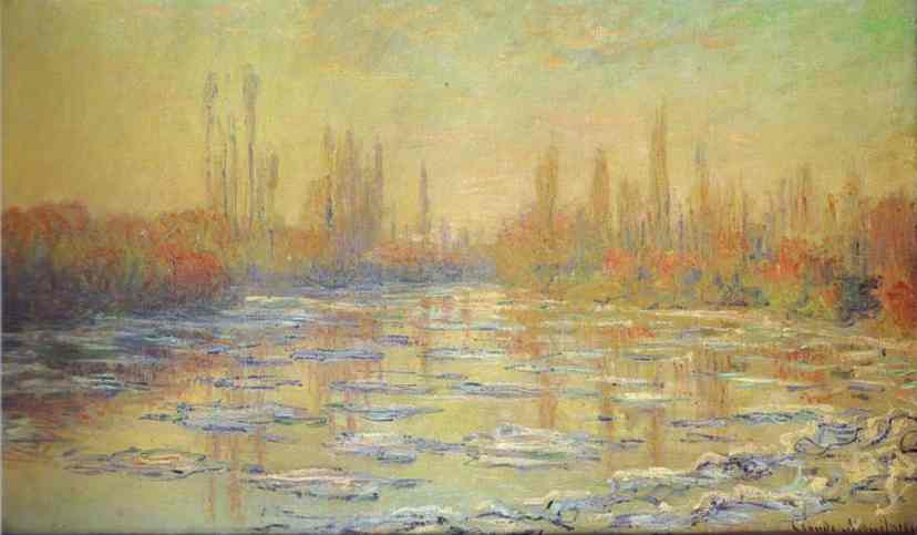 Ice Thawing On The Seine (the Ice Blocks Near Vétheuil) — Claude Monet