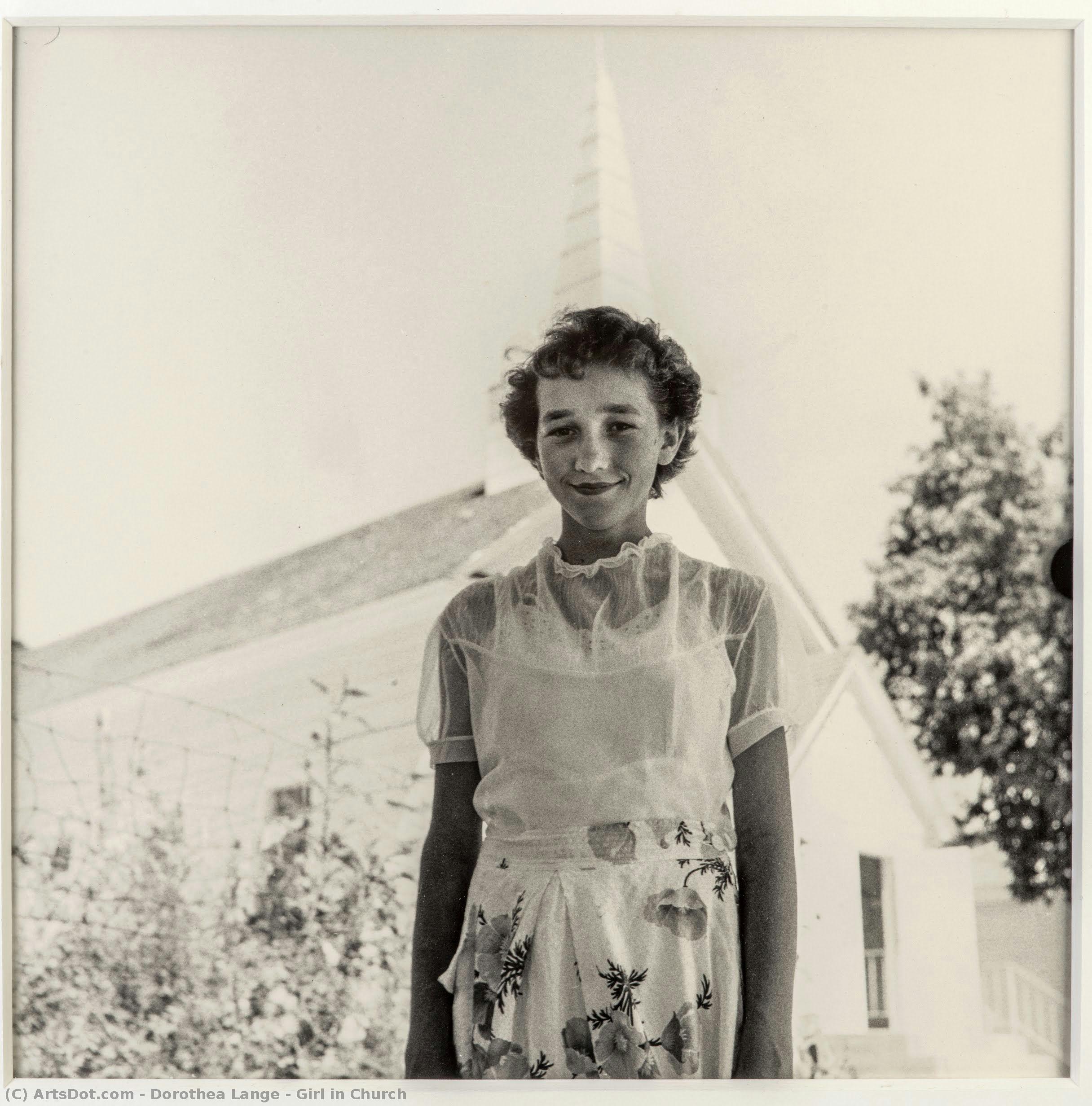 Girl In Church — Dorothea Lange