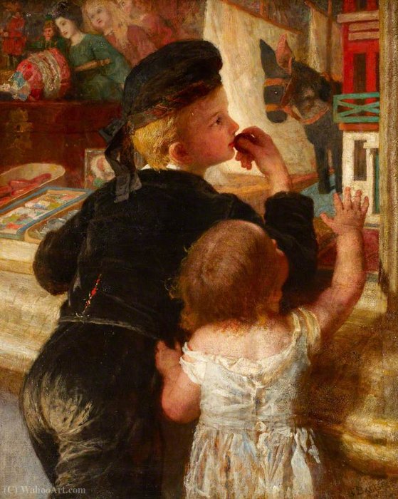 Boy At The Window — Karl Wilhelm Friedrich Bauerle