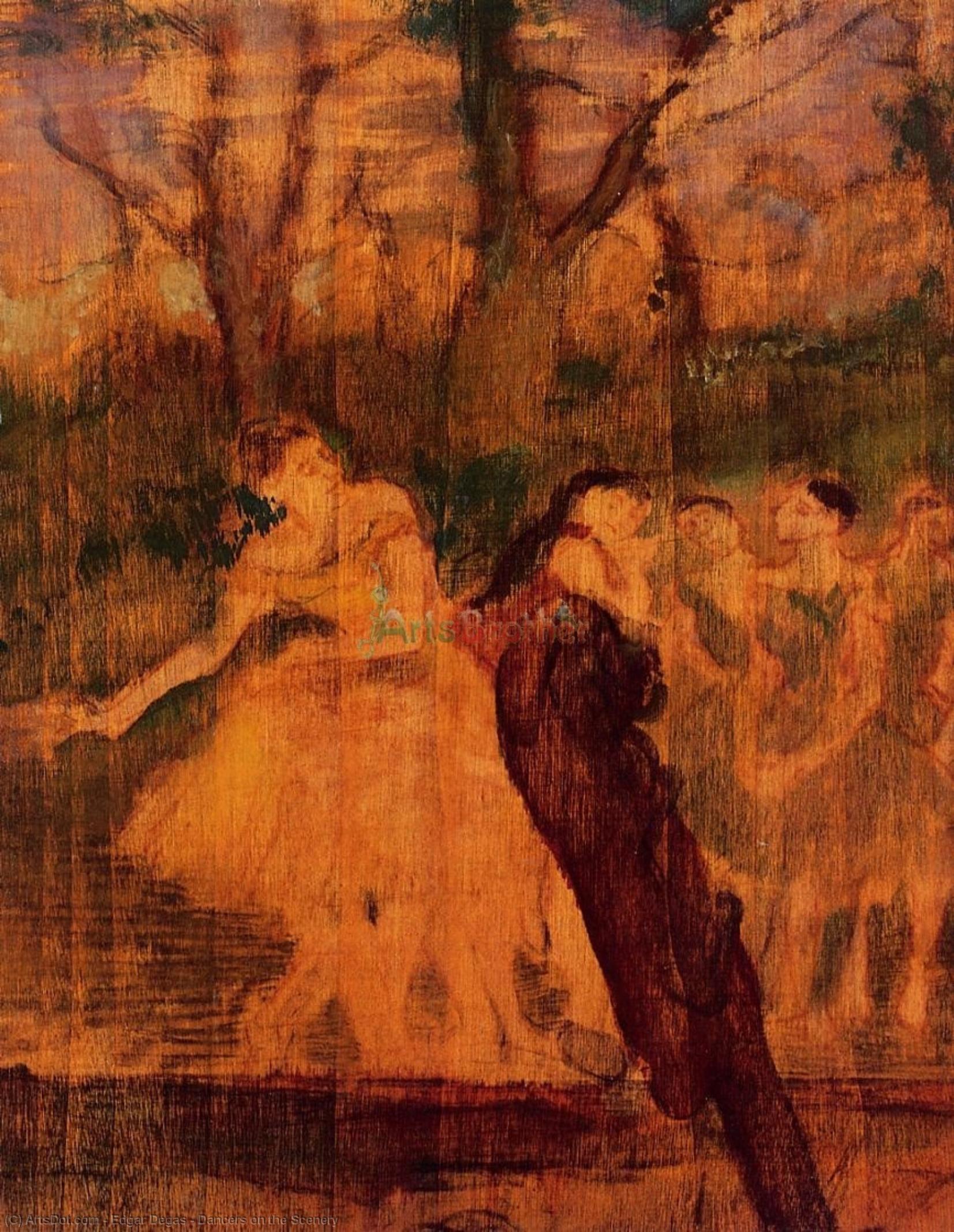 Dancers On The Scenery — Edgar Degas