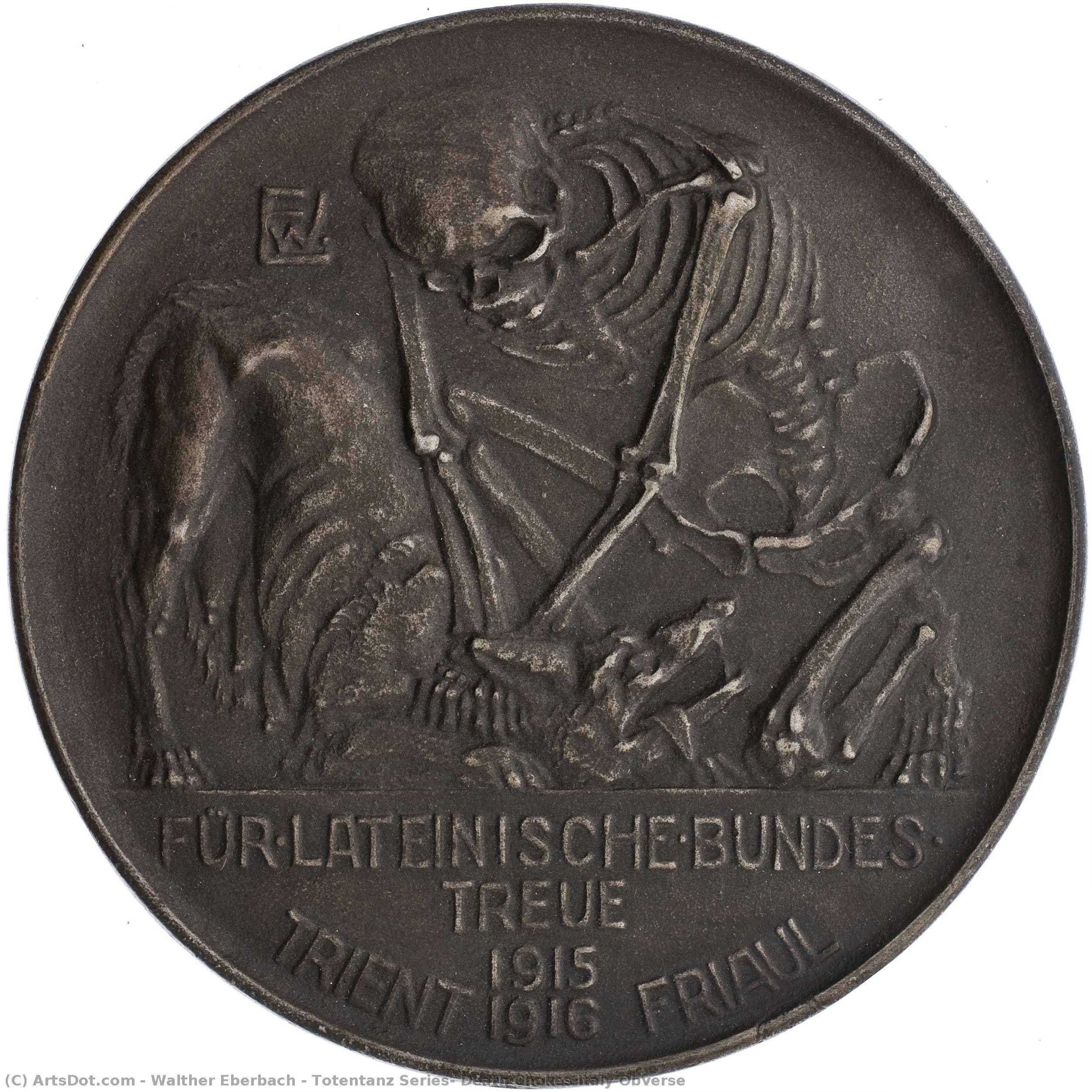 Totentanz Series: Death Chokes Italy Obverse — Walther Eberbach