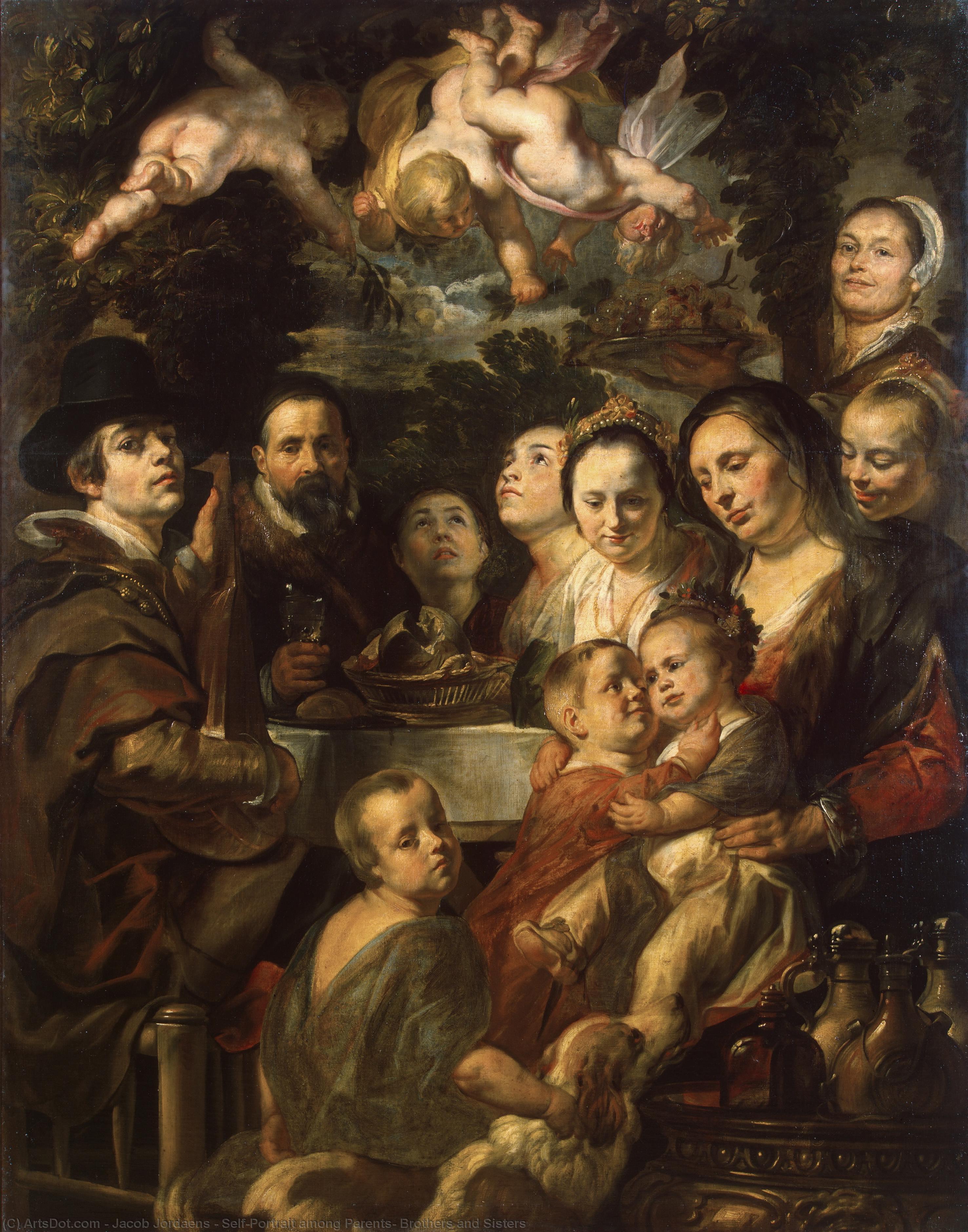 Self-portrait Among Parents, Brothers And Sisters — Jacob Jordaens