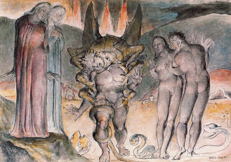 La Serpiente De Seis Pies Ataca A Agnelo Dei Brunelleschi 1 — William Blake