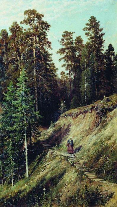 In The Forest. From The Forest With Mushrooms — Ivan Ivanovich Shishkin