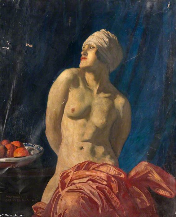 Nude With A Wrap — Maurice William Greiffenhagen