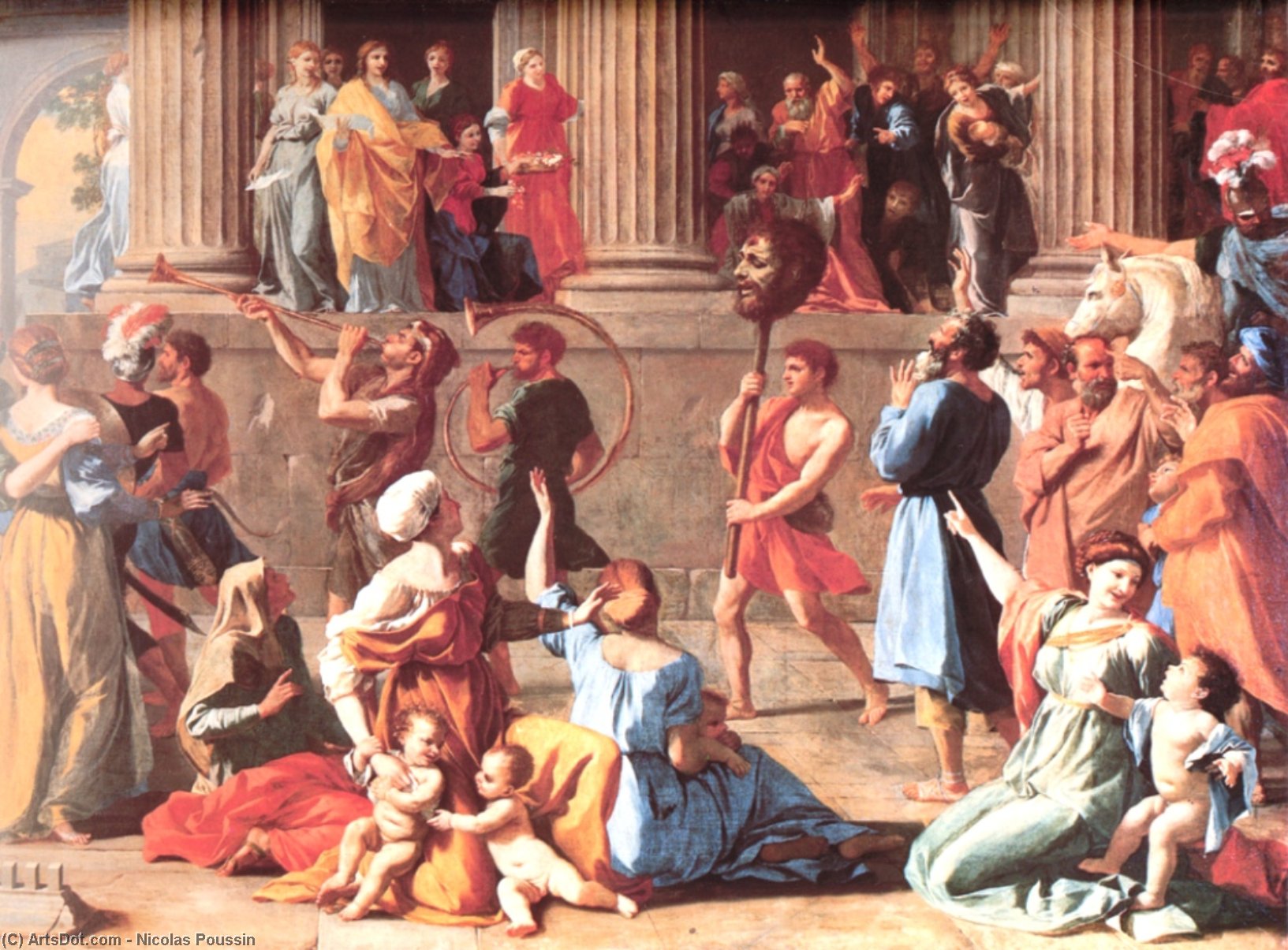 The Triumph Of David [detail] — Nicolas Poussin