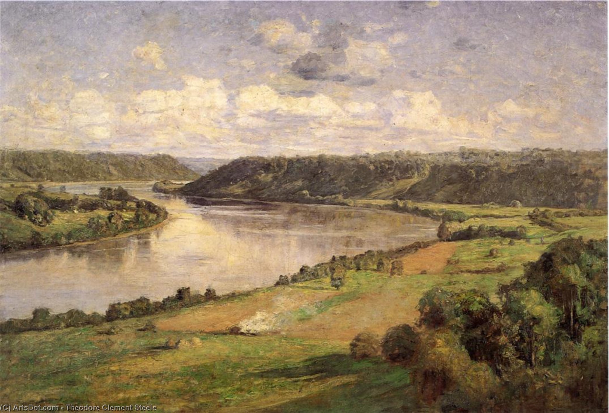 The Ohio River From The College Campus, Hanover — Theodore Clement Steele