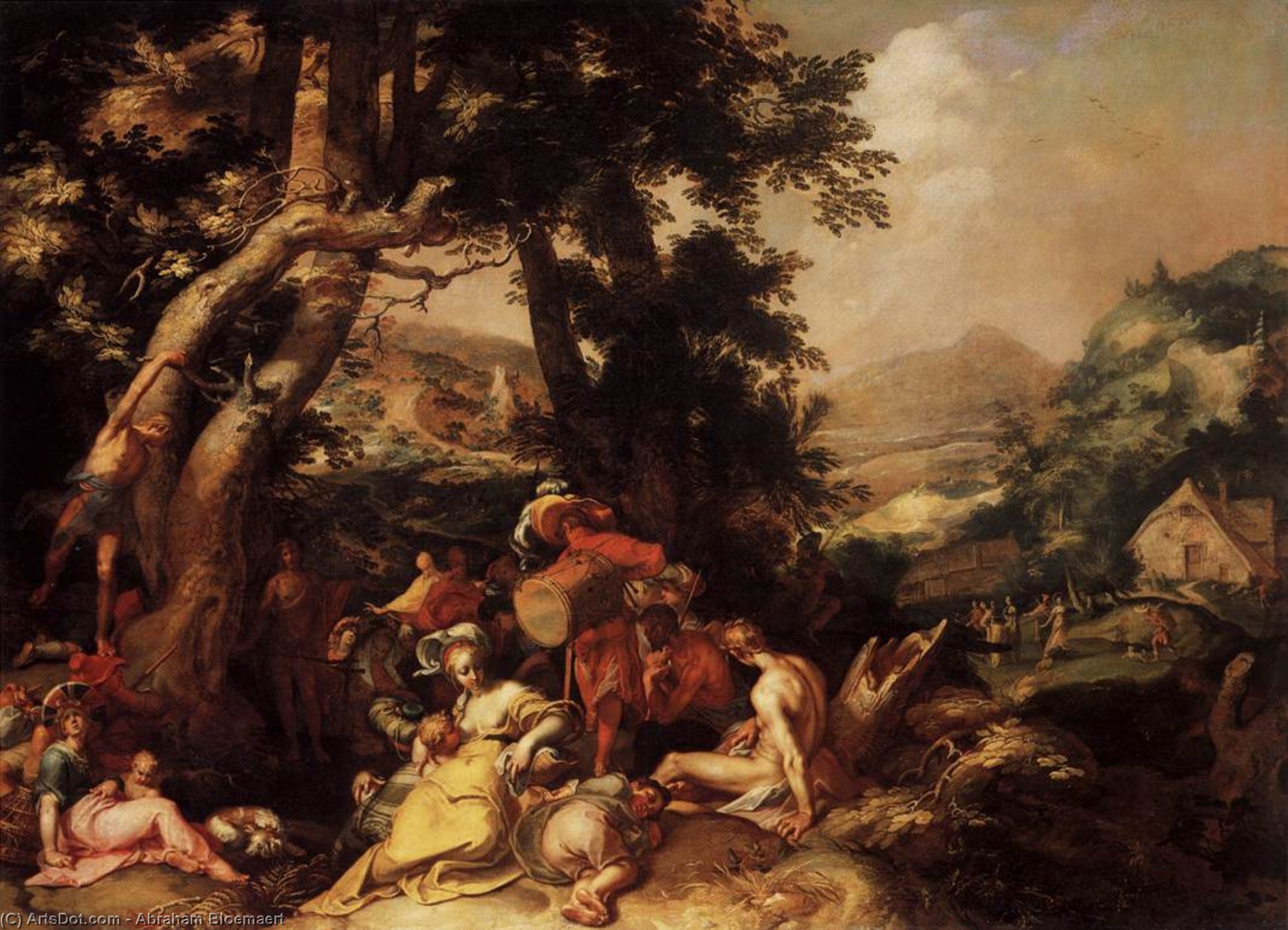 The Preaching Of St John The Baptist — Abraham Bloemaert