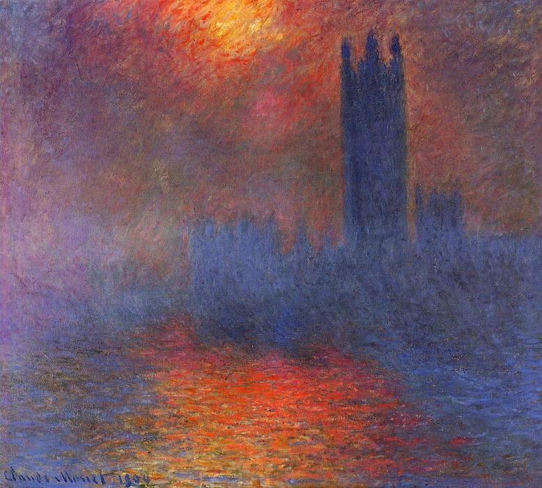 Houses Of Parliament, Effect Of Sunlight In The Fog — Claude Monet