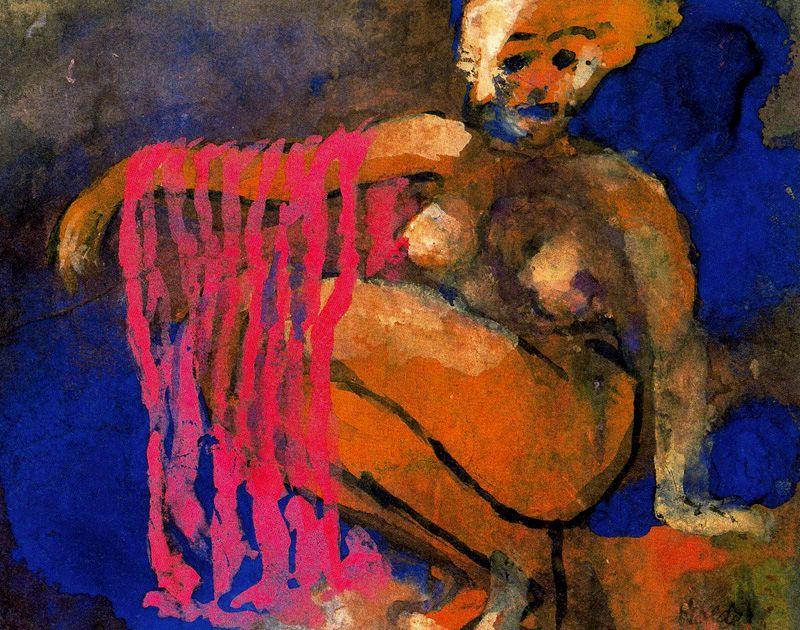 Crouching Nude — Emile Nolde