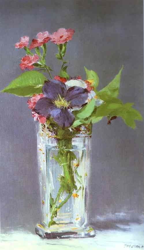 Clematis In A Crystal Vase — Édouard Manet