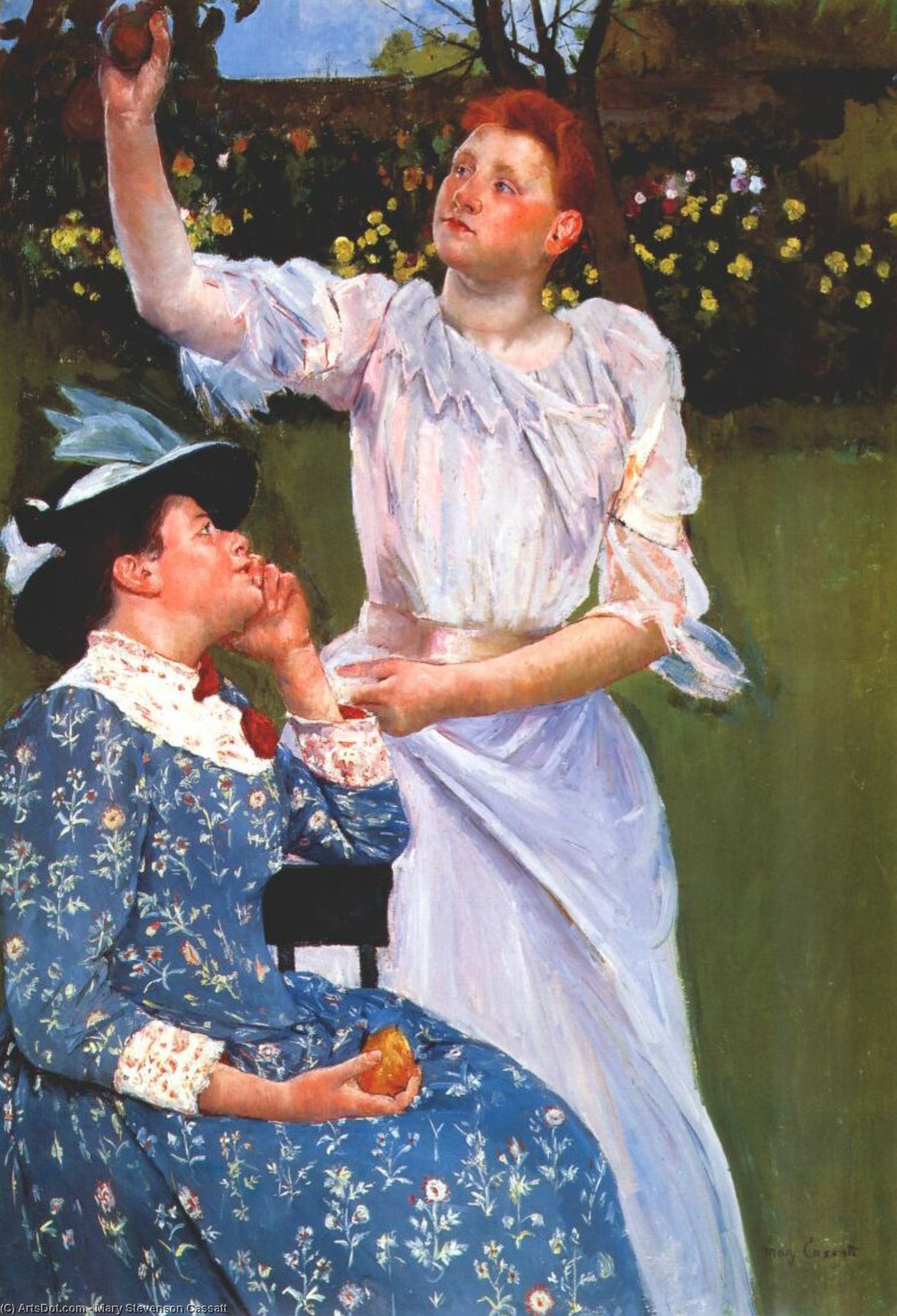 Young Woman Picking Fruit — Mary Stevenson Cassatt