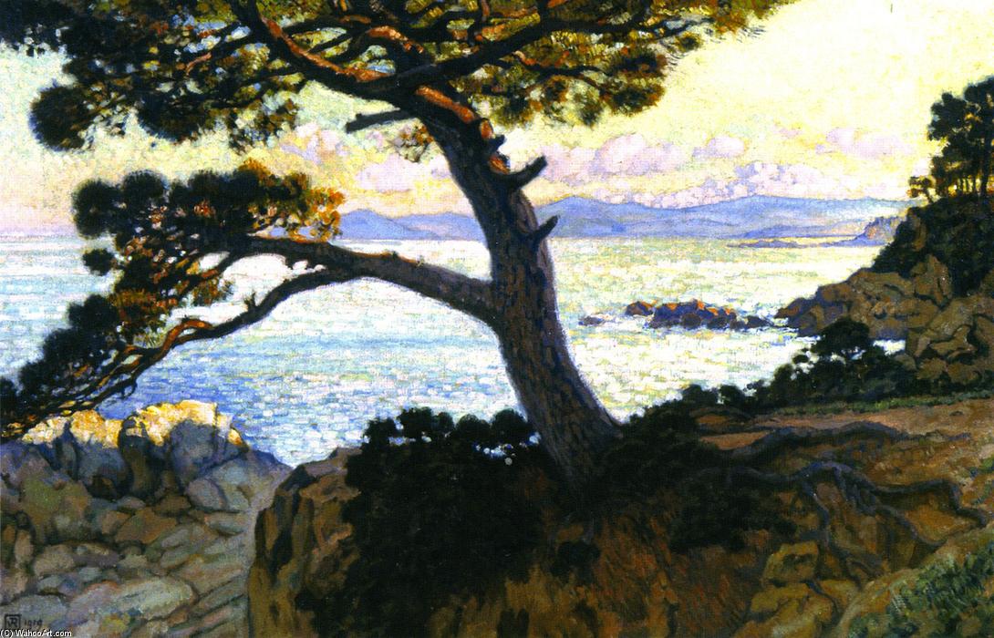 Pine At La Fossette, Sunset — Theo Van Rysselberghe