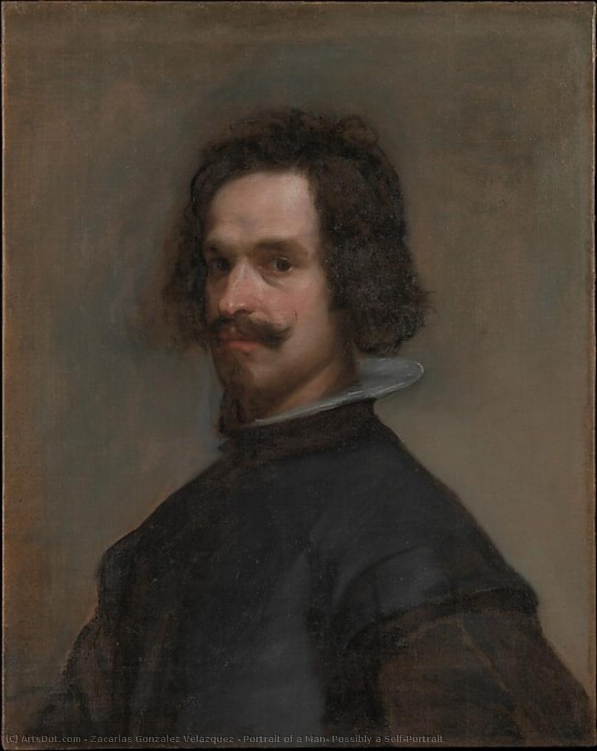Portrait Of A Man, Possibly A Self-portrait — Zacarías González Velázquez