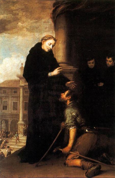 Santo Tomás De Villanueva Dando Limosna — Bartolomé Esteban Murillo