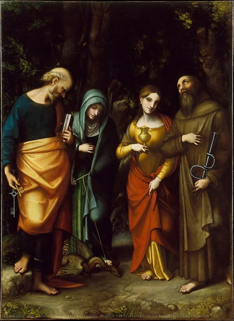 Saints Peter, Martha, Mary Magdalen, And Leonard — Antonio Allegri Da Correggio