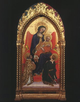 Madonna And Child, With Sts. Lawrence — Gentile Da Fabriano