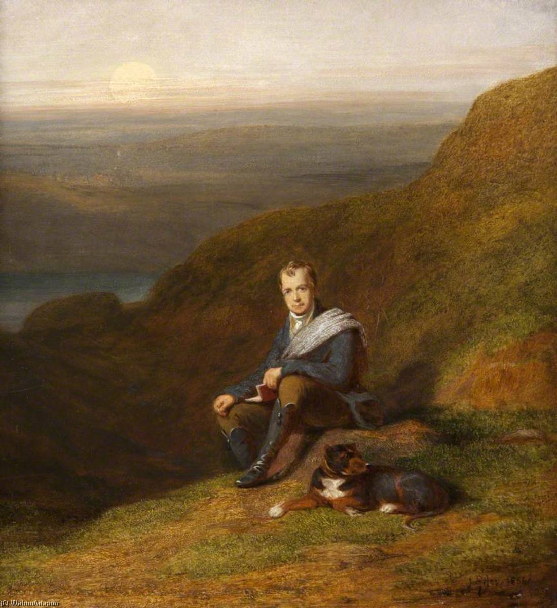 Sir Walter Scott With A Dog — James Giles