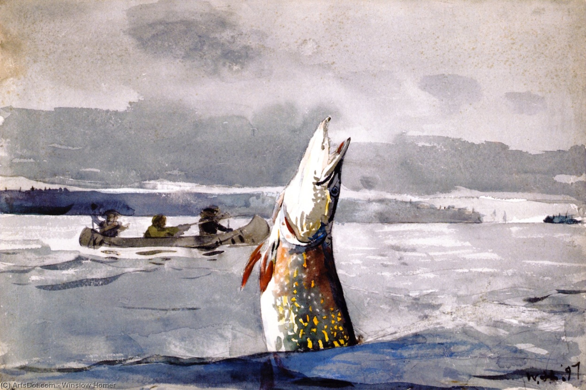 Pike, Lake St. John — Winslow Homer