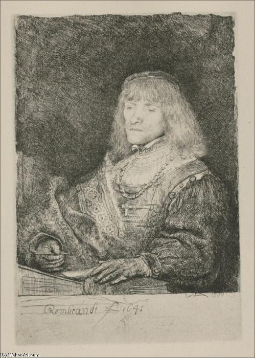 A Man With A Crucifix And Chain — Rembrandt Van Rijn