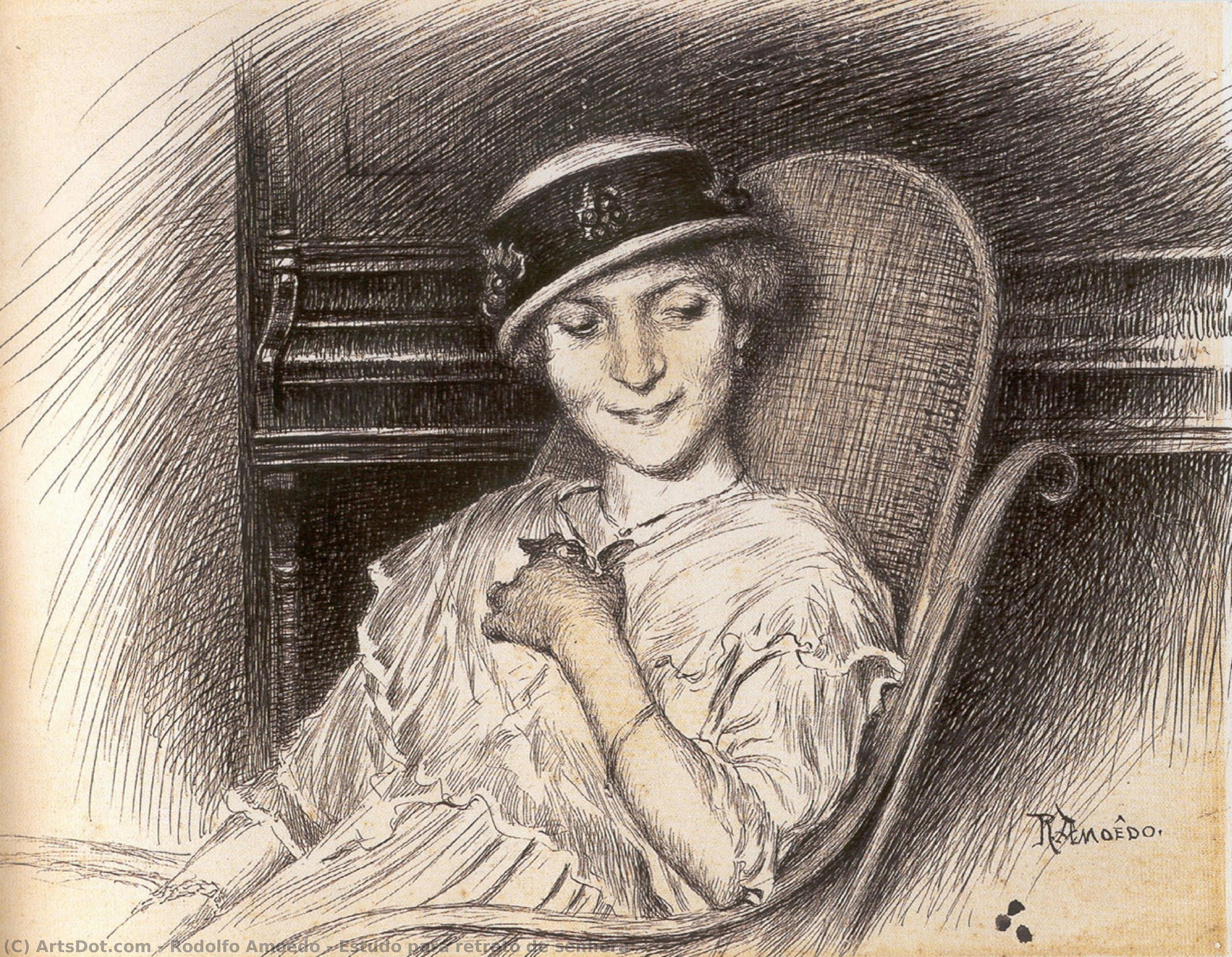 Estudo Para Retrato De Senhora — Rodolfo Amoedo