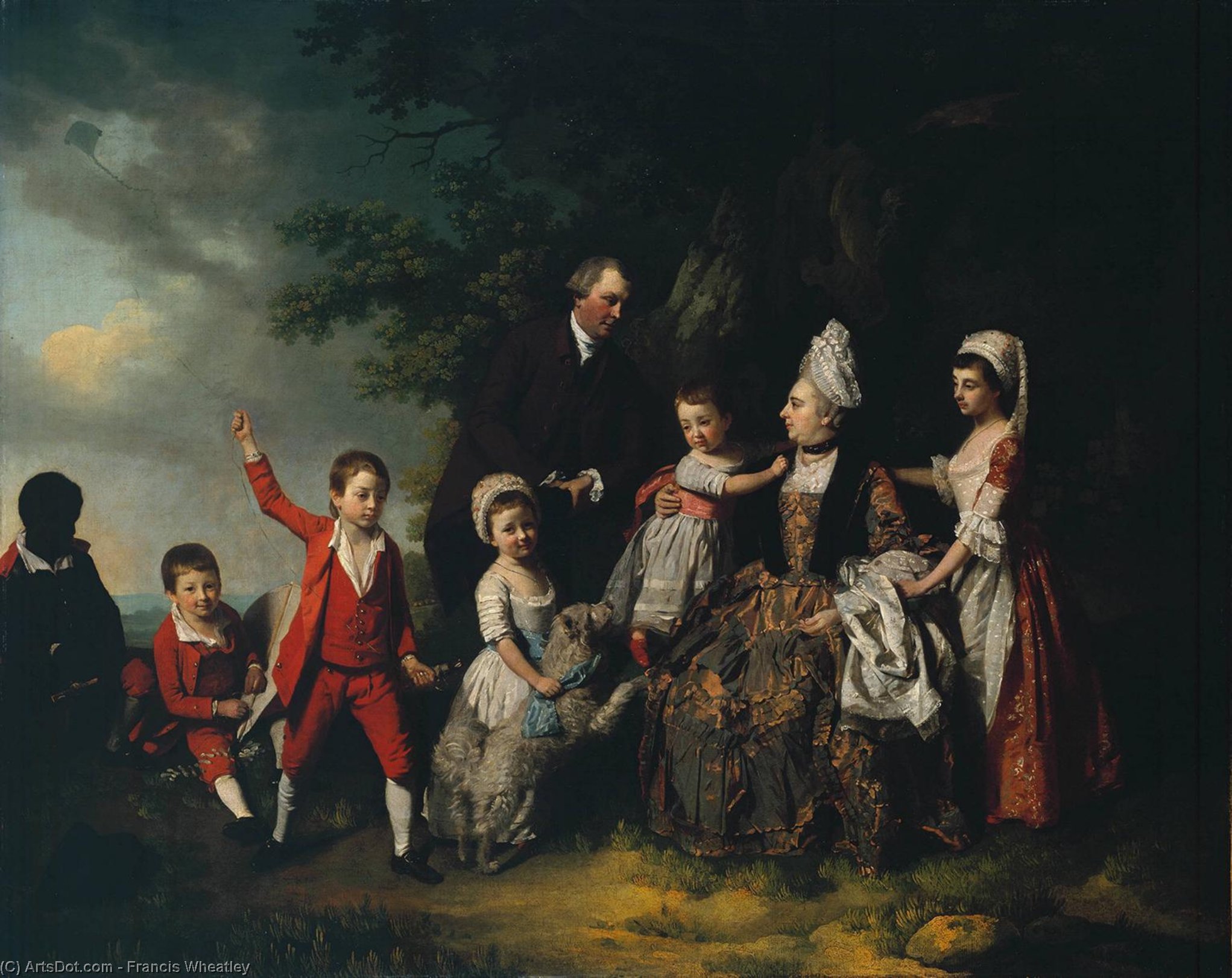 A Family Group In A Landscape — Francis Wheatley