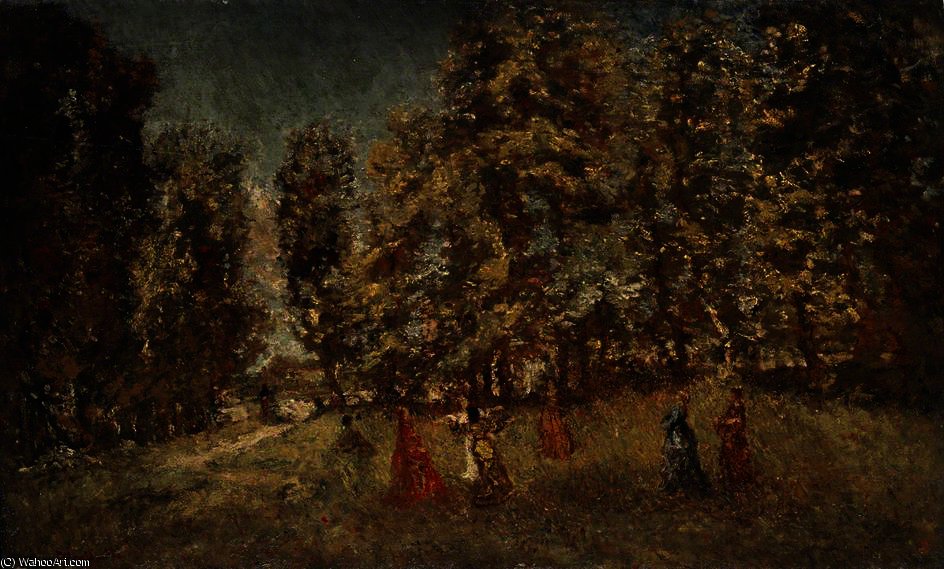 A Woodland Glade — Adolphe Joseph Thomas Monticelli