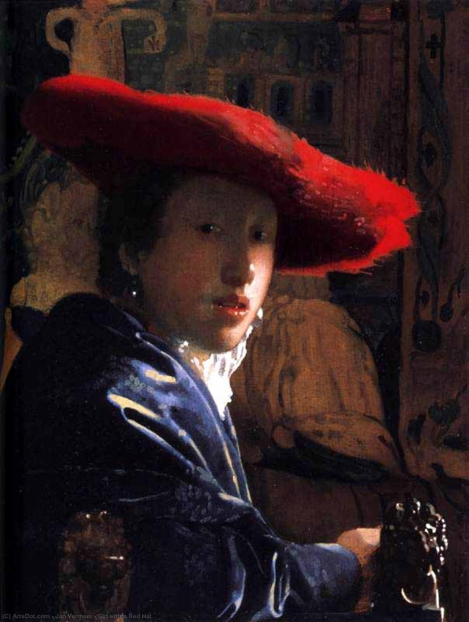 Girl With A Red Hat — Johannes Vermeer