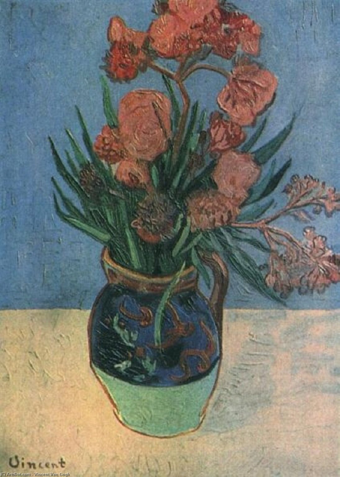 Still Life Vase With Oleanders — Vincent Willem Van Gogh