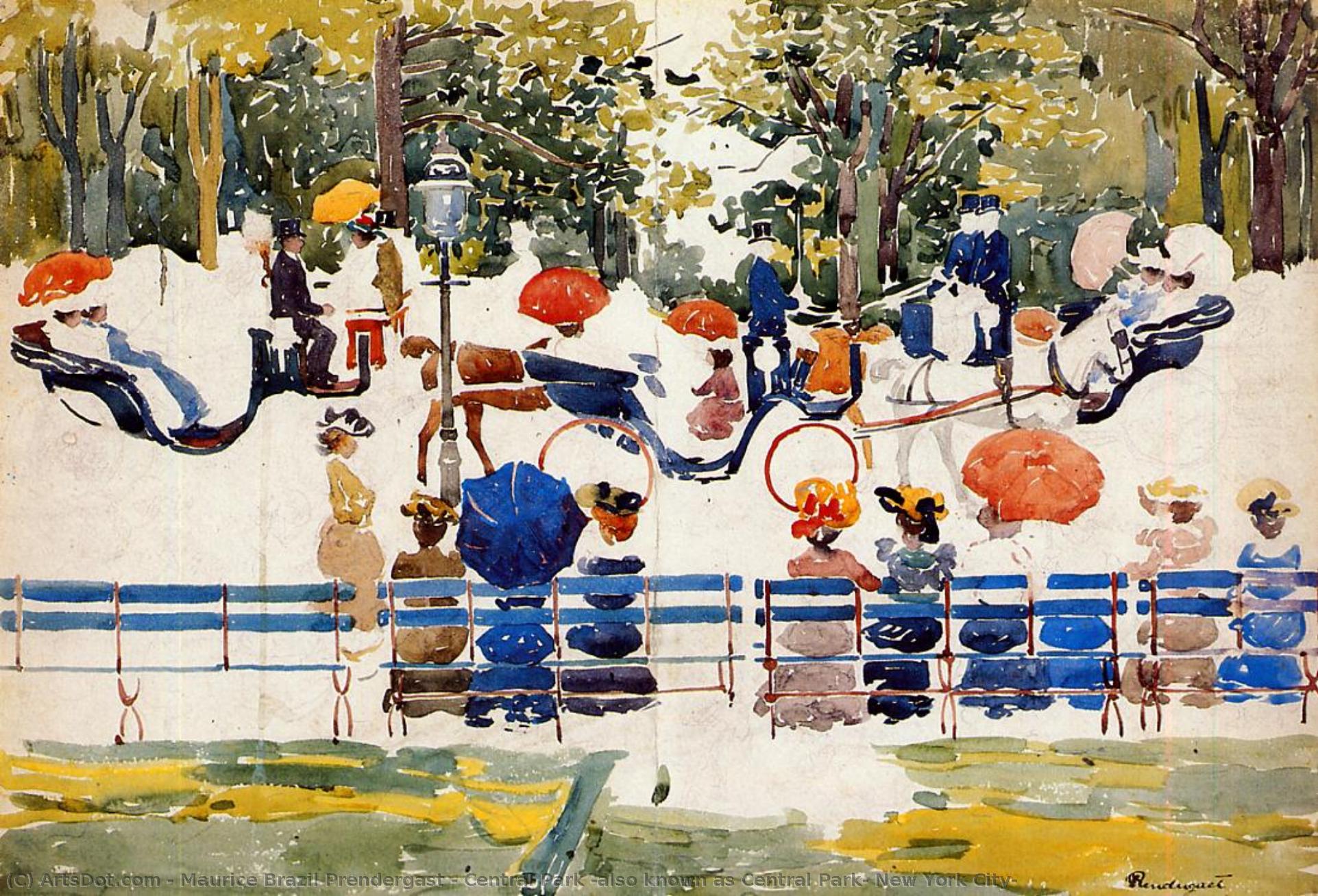 Central Park (also Known As Central Park, New York City) — Maurice Brazil Prendergast