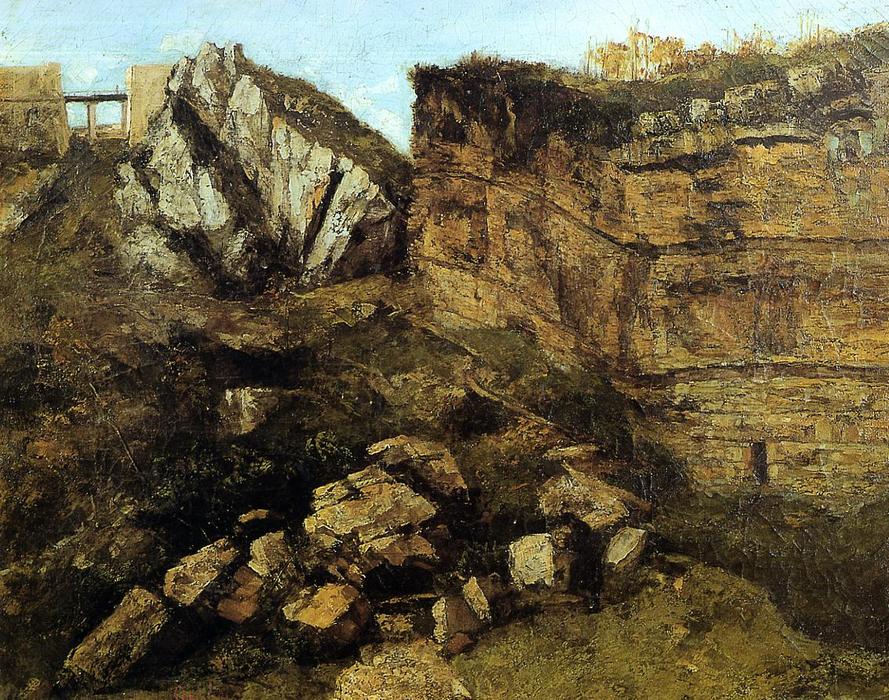 Rocas Desmoronándose — Gustave Courbet