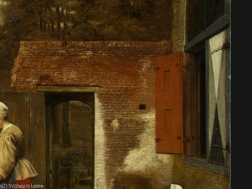 A Dutch Courtyard, Detalj 5, Ngw — Pieter De Hooch
