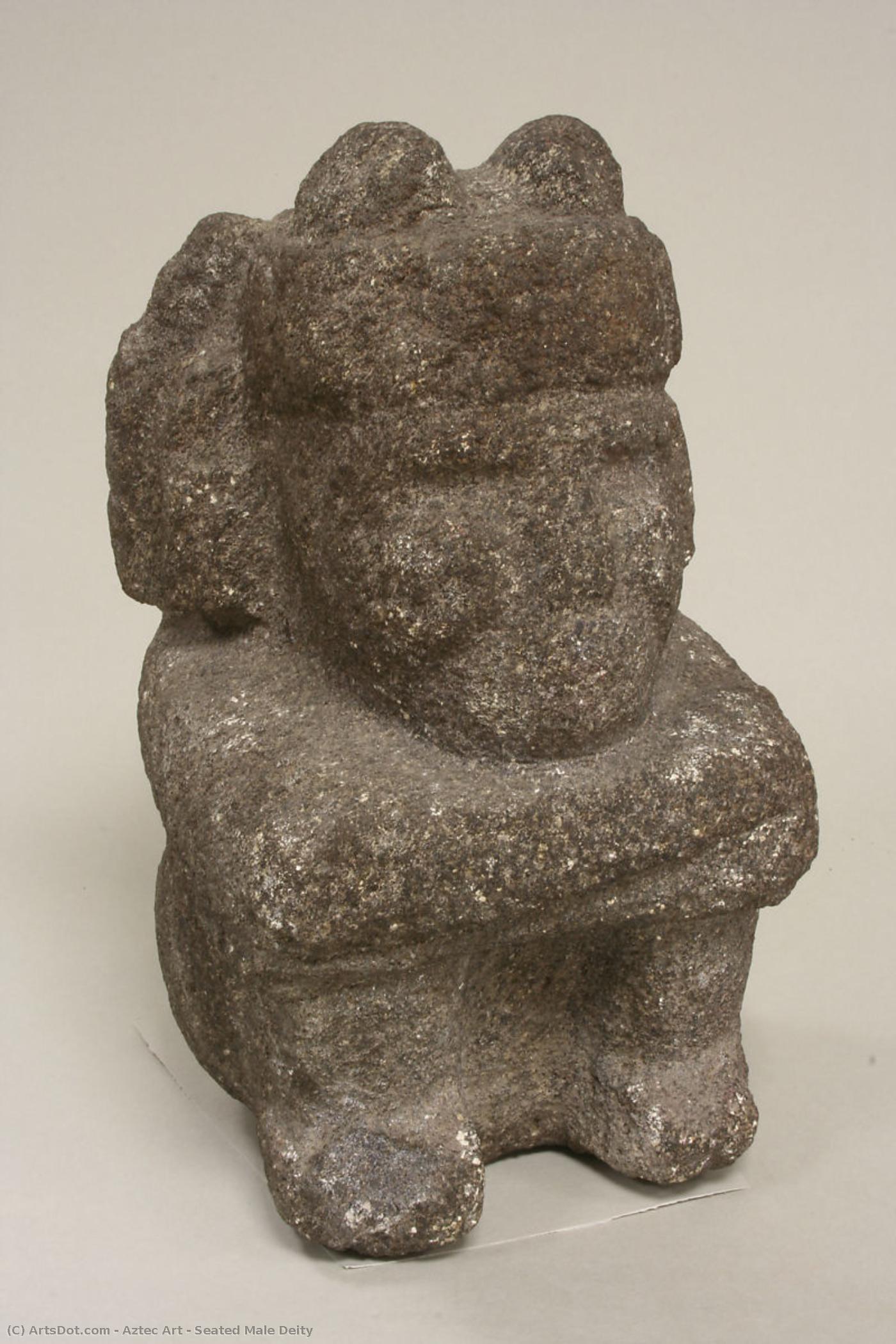Seated Male Deity — Aztec Empire