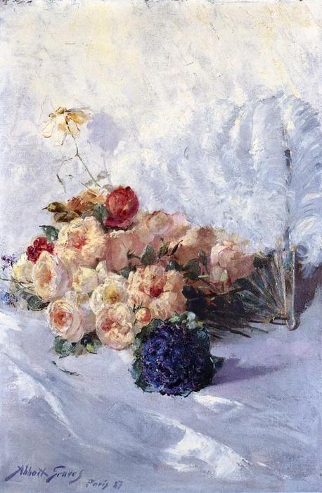 Still Life With Flowers And Fan — Abbott Fuller Graves