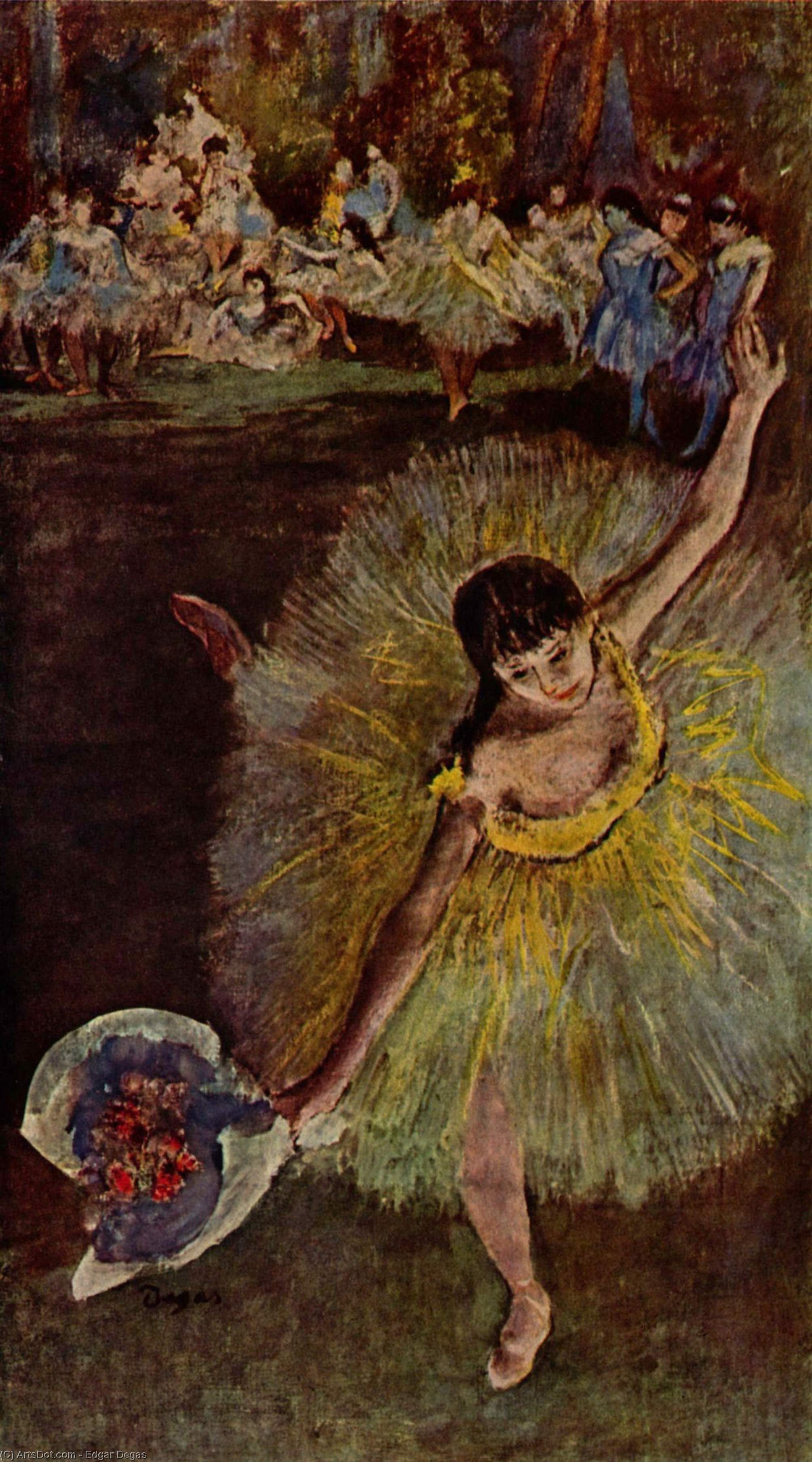 Bailarina Con Ramo — Hilaire-germain-edgar Degas