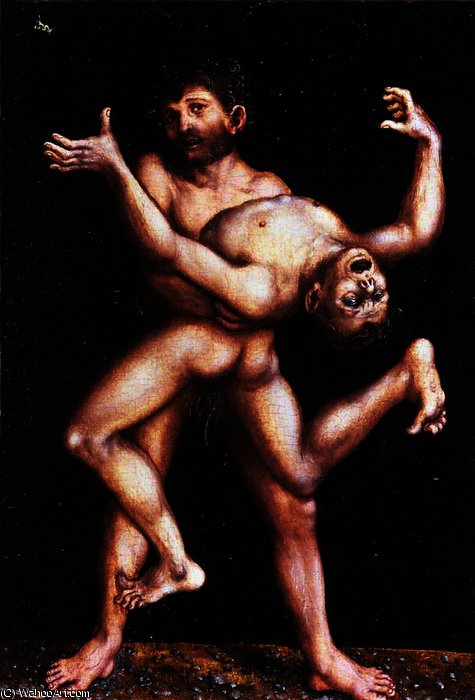 Hercules And Antaeus — Lucas Cranach The Elder