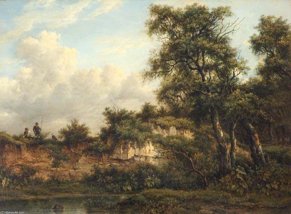 Wooded Landscape With Figures — Patrick Nasmyth