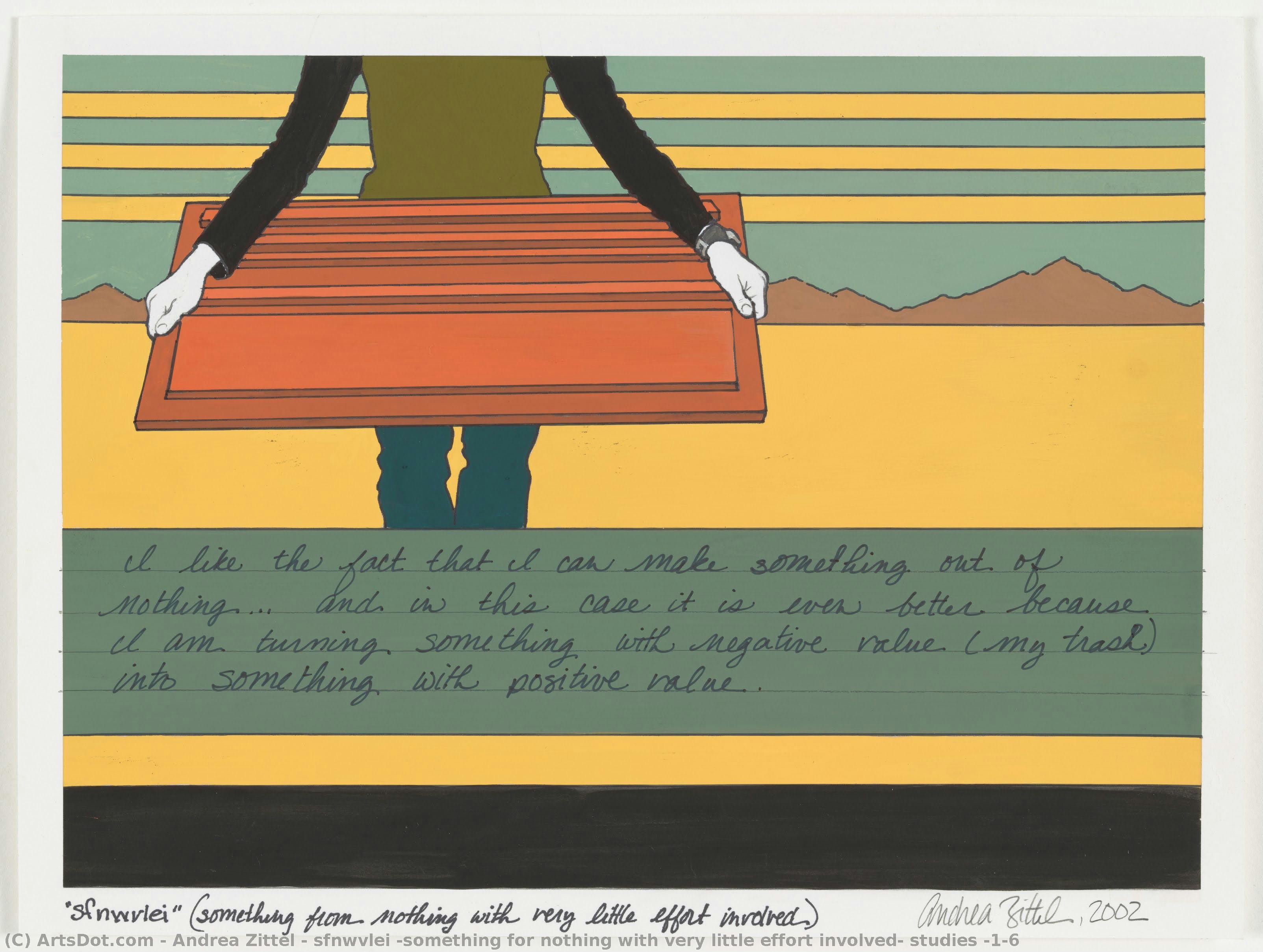 Sfnwvlei (something For Nothing With Very Little Effort Involved) Studies #1–6 — Andrea Zittel