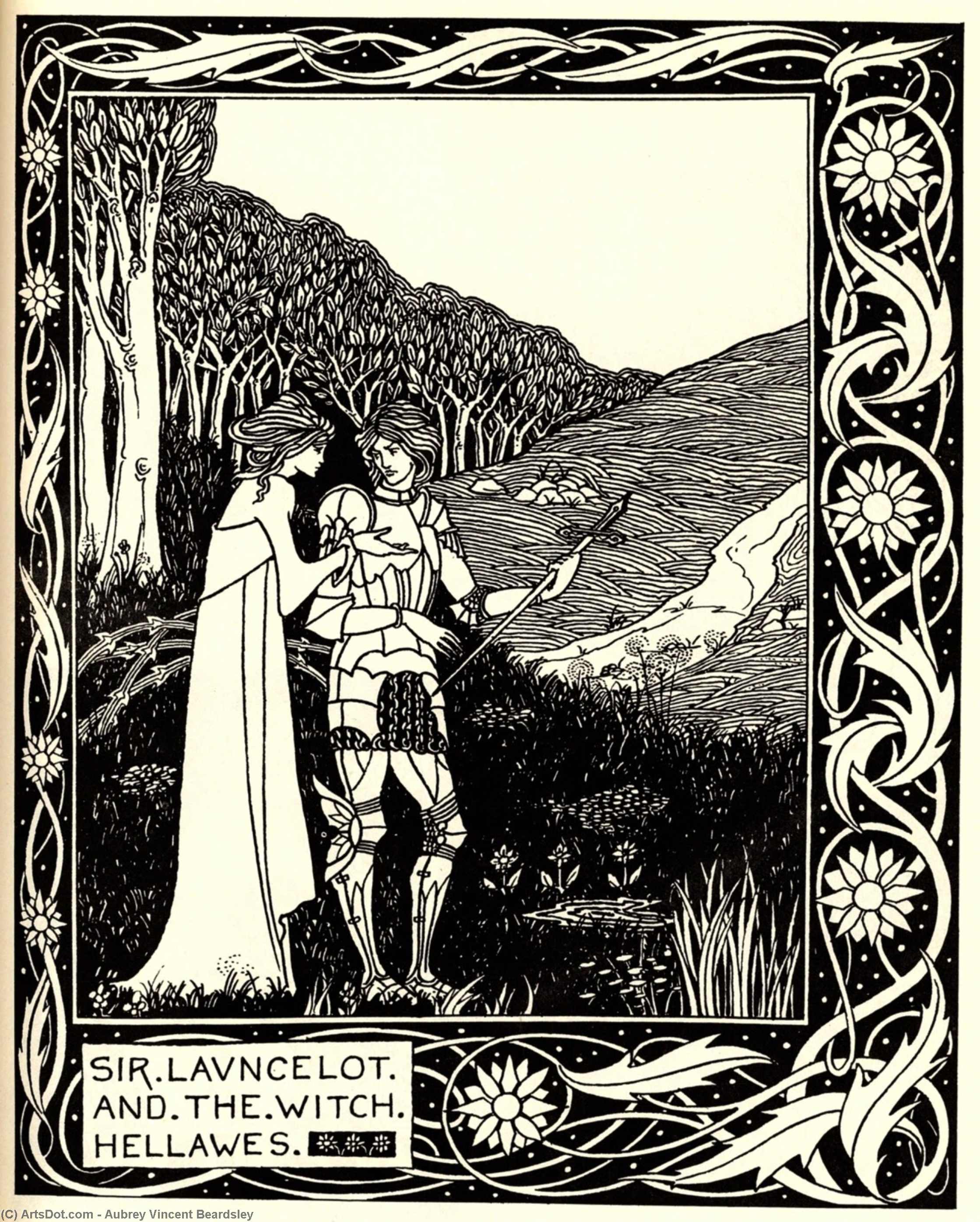 Sir Launcelot And The Witch Hellawes — Aubrey Vincent Beardsley