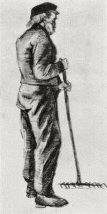 Man With Rake — Vincent Willem Van Gogh