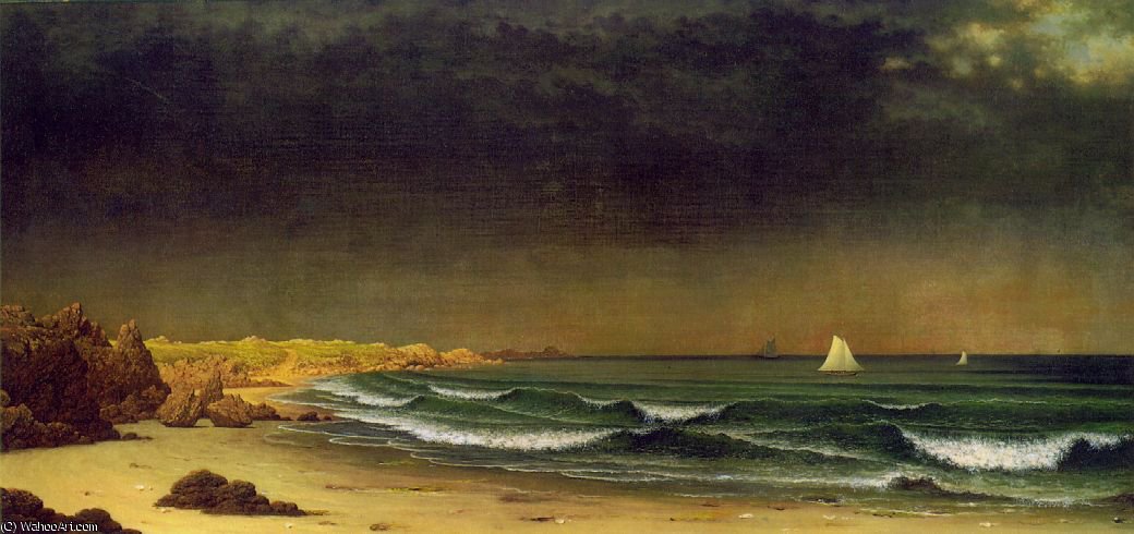 Approaching Storm Beach Near Newport Atc — Martin Johnson Heade