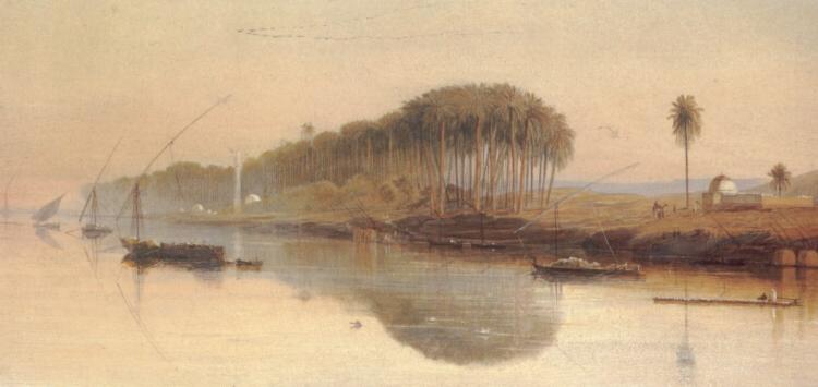 Sheikh Abadeh On The Nile — Edward Lear
