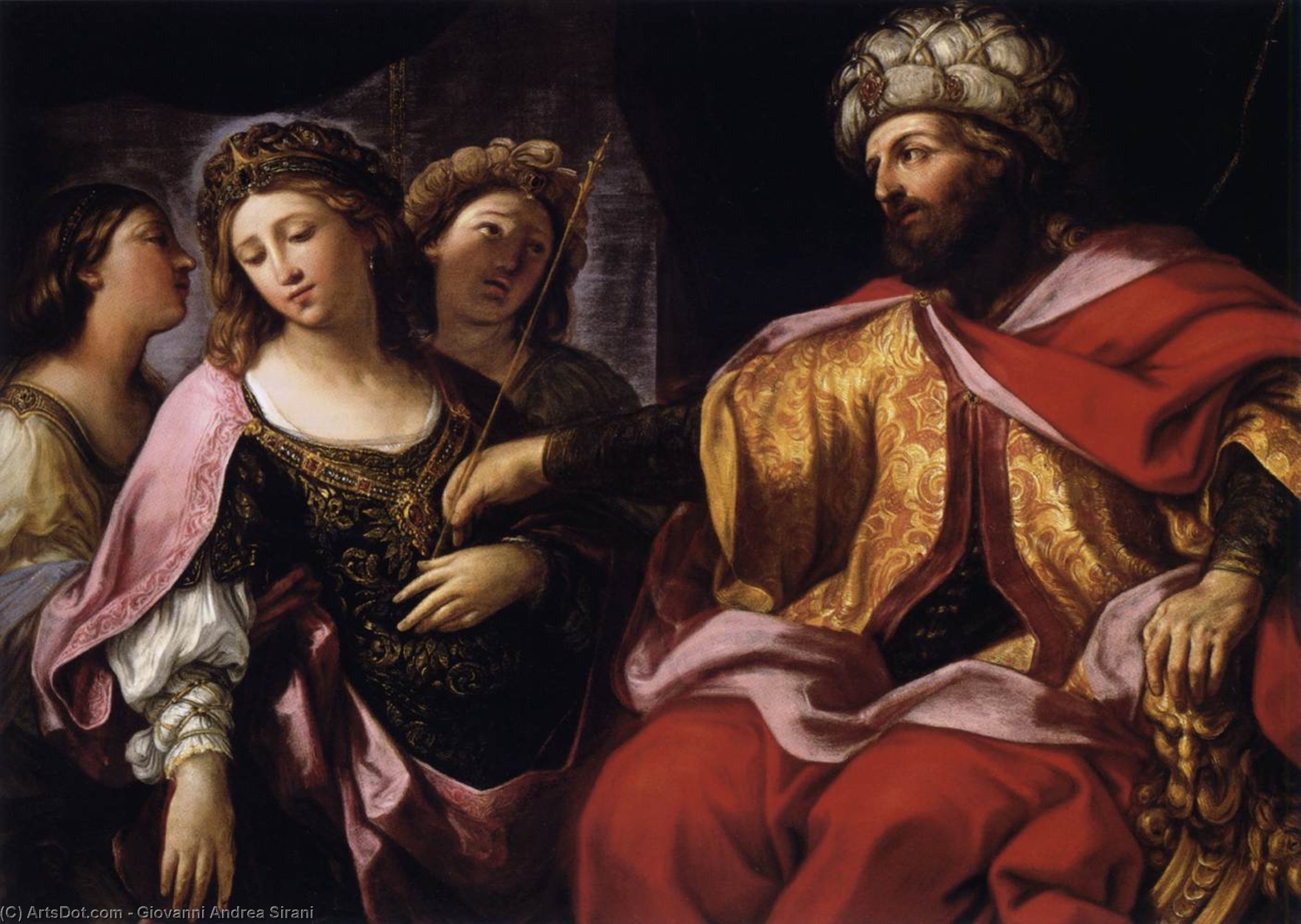 Esther Before Ahasuerus — Giovanni Andrea Sirani