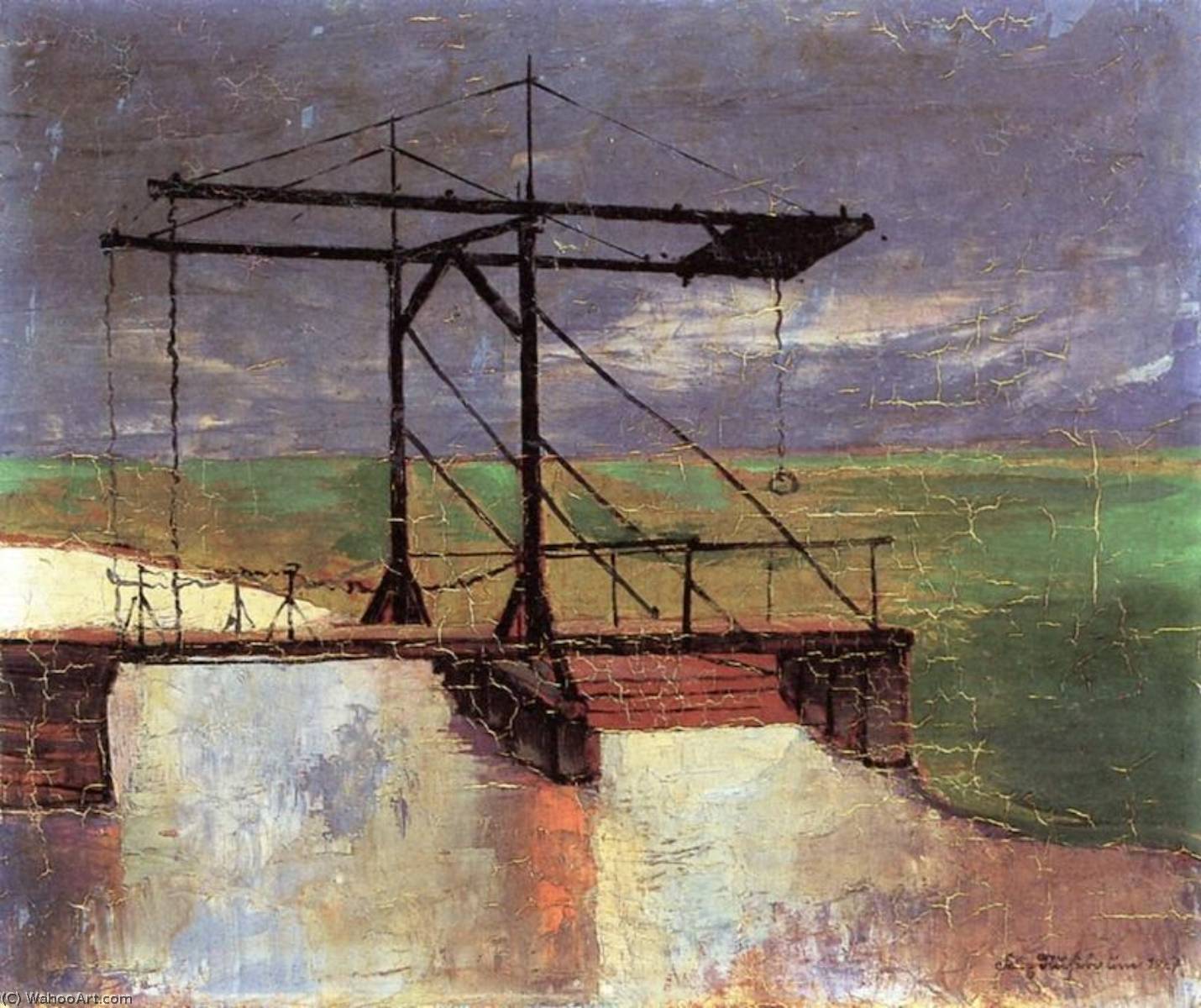 Drawbridge Across A Moorland Ditch — Felix Nussbaum