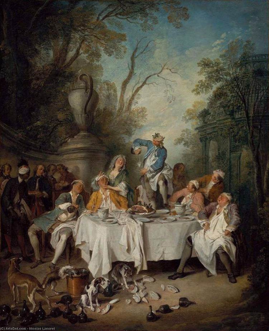 Luncheon Party In A Park — Nicolas Lancret