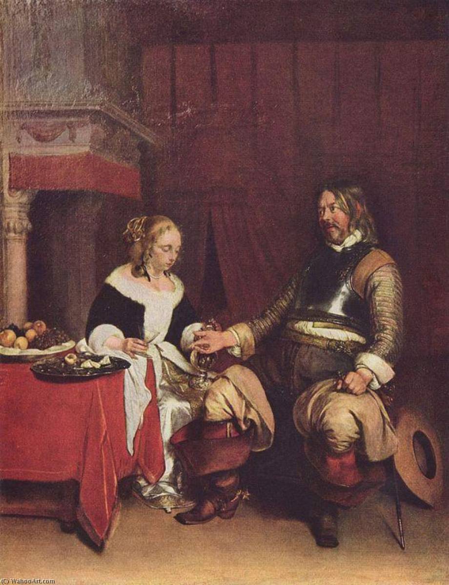 The Gallant Soldier — Gerard Ter Borch The Younger