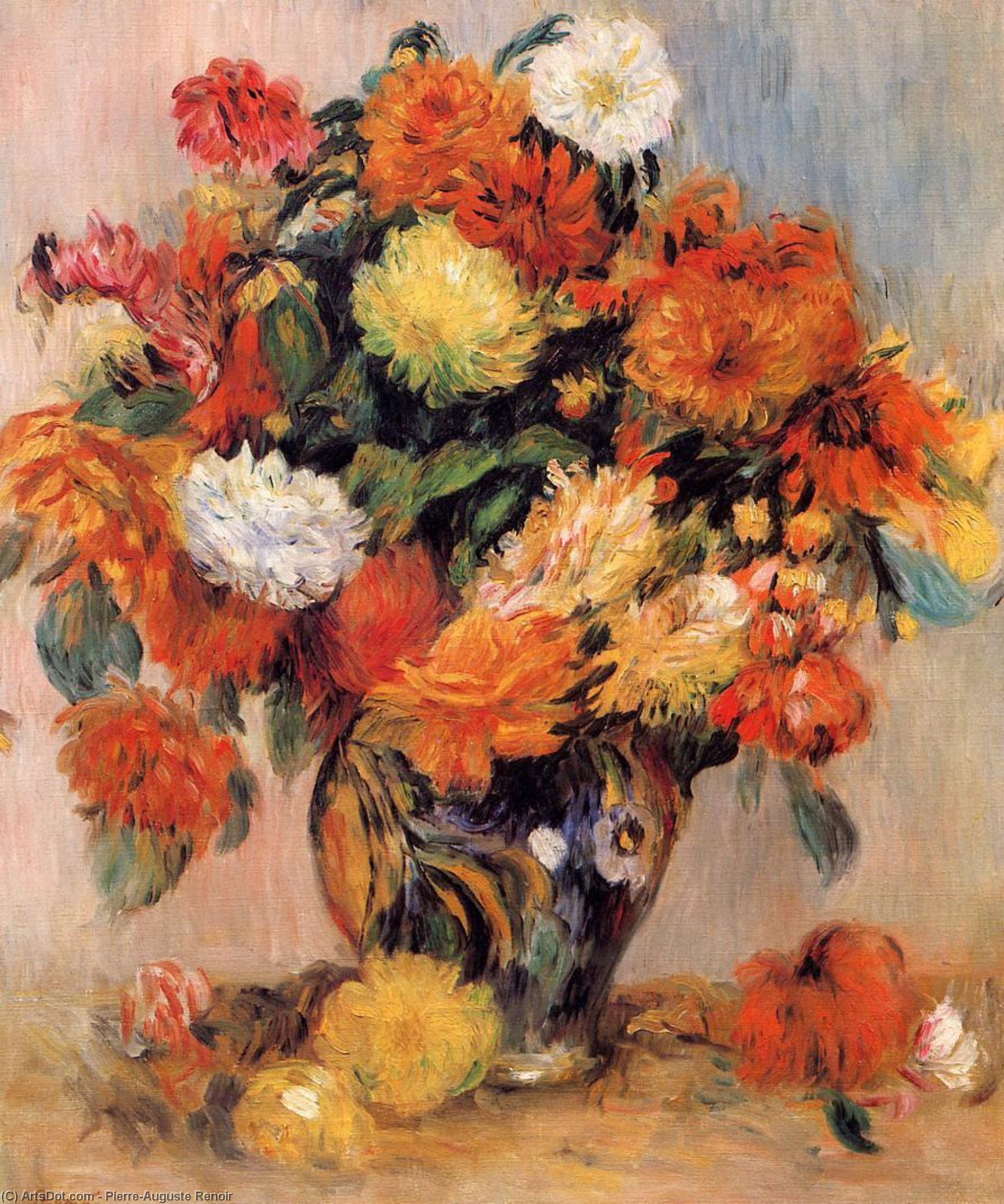 Vase Of Flowers — Pierre-auguste Renoir
