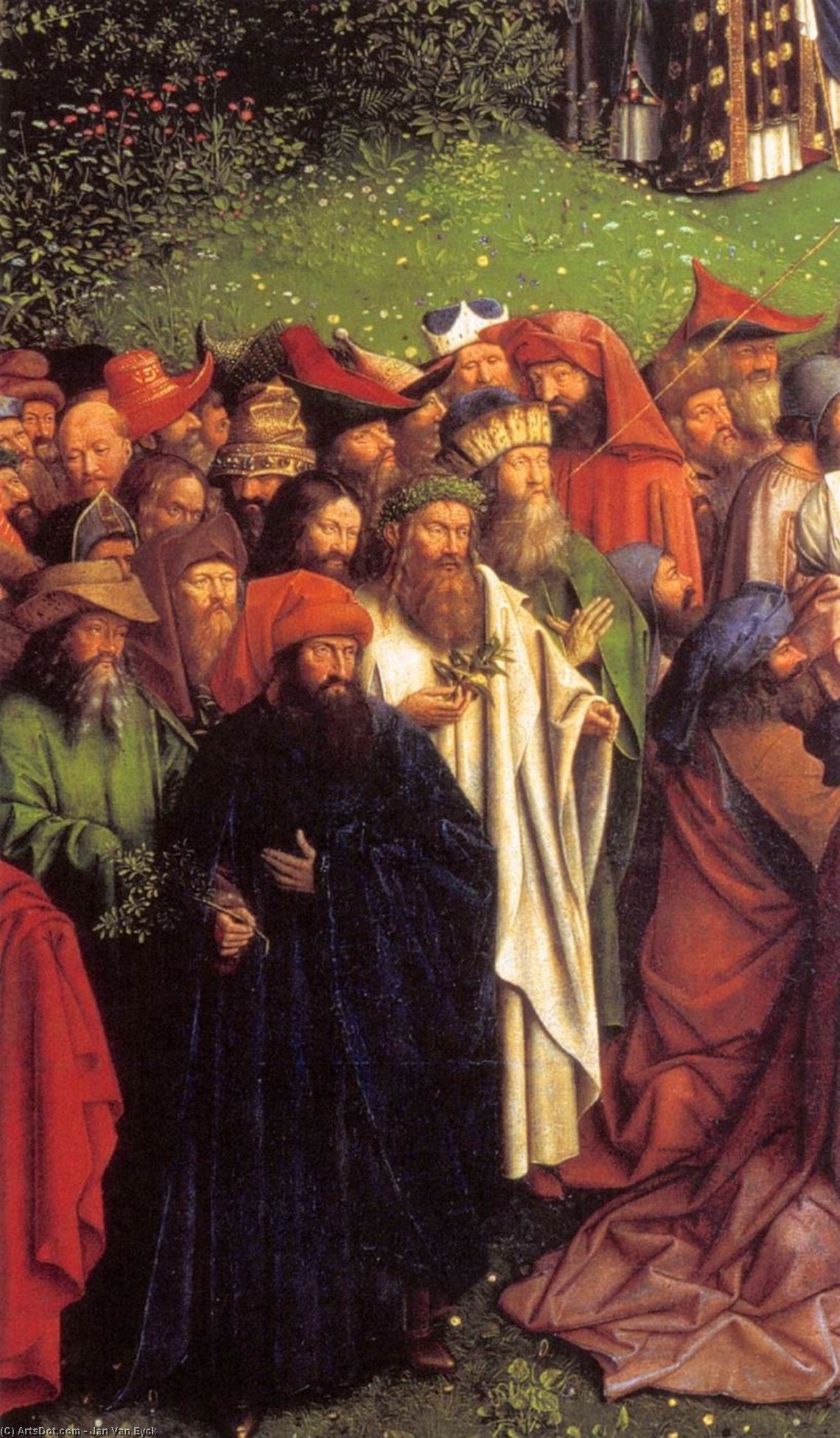 The Ghent Altarpiece: Adoration Of The Lamb (detail) — Jan Van Eyck