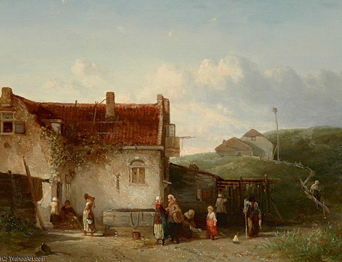A House In The Dunes — Salomon Leonardus Verveer